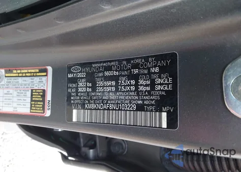 2022 Hyundai Ioniq 5 Sel z USA, uszkodzony, nr VIN KM8KNDAF8NU103229